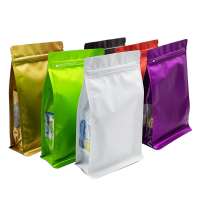 Color aluminum foil eight side seal self-standing packing tea food cat and dog food self-sealing bag 3D three-dimensional bag