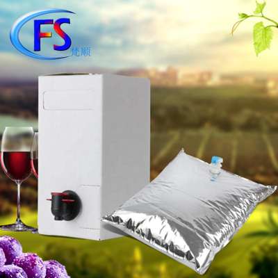 Red wine beverage bag/butterfly valve BIB sterile bag/5-10L aluminum plated valve box bags